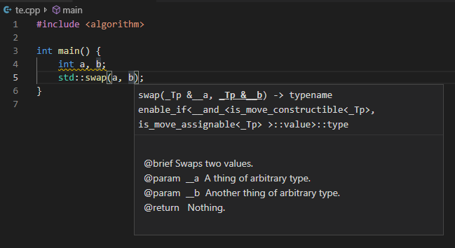 The "#pragma GCC system_header" blocks the display of the document ...