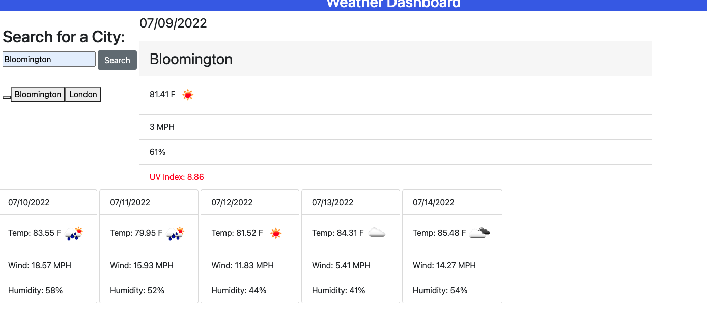 GitHub - mirandamorton1/LiveWeatherDashboard: Up to date weather ...
