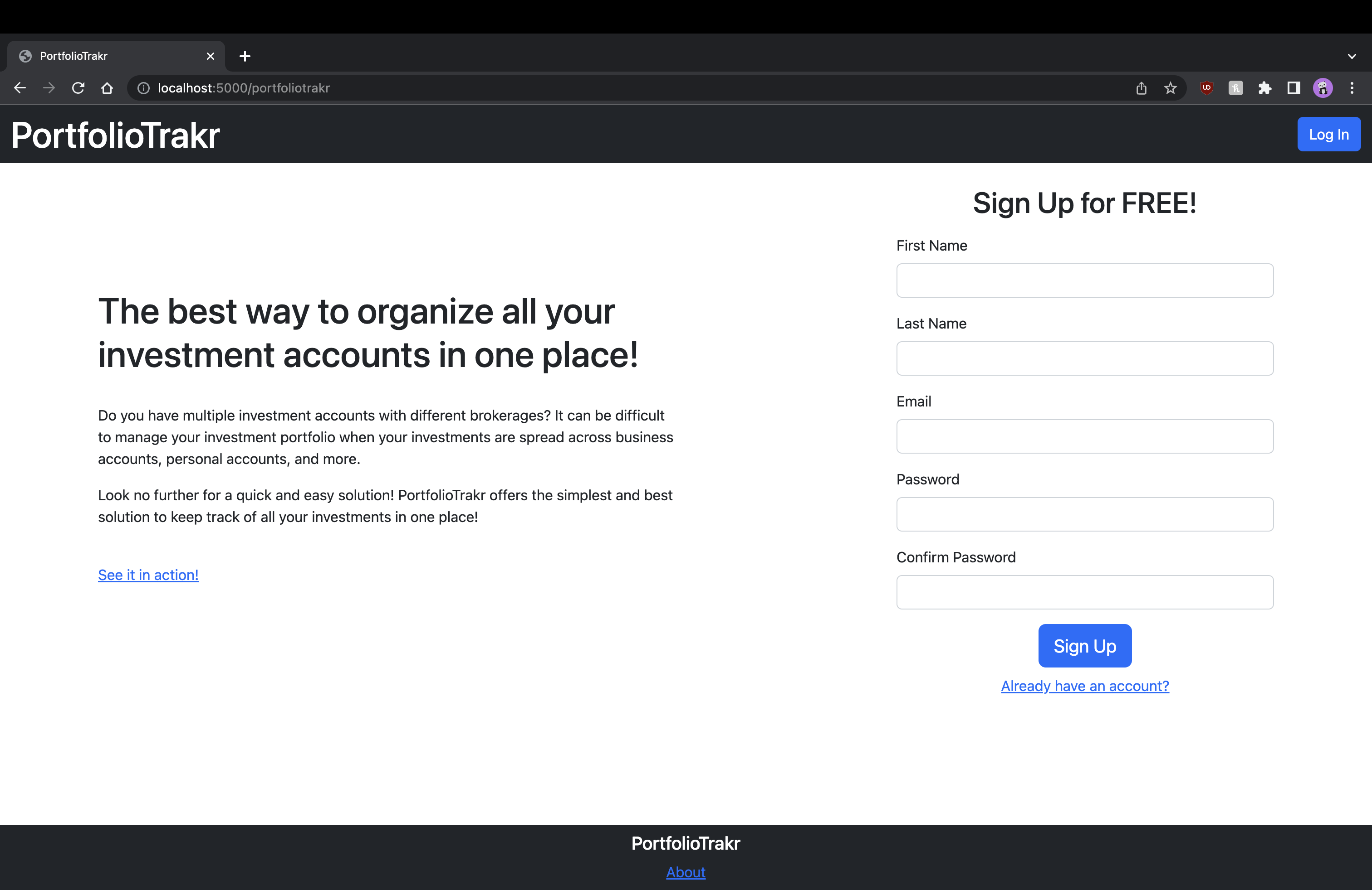 GitHub - Charan-Karthik/PortfolioTrakr: PortfolioTrakr is a web app ...