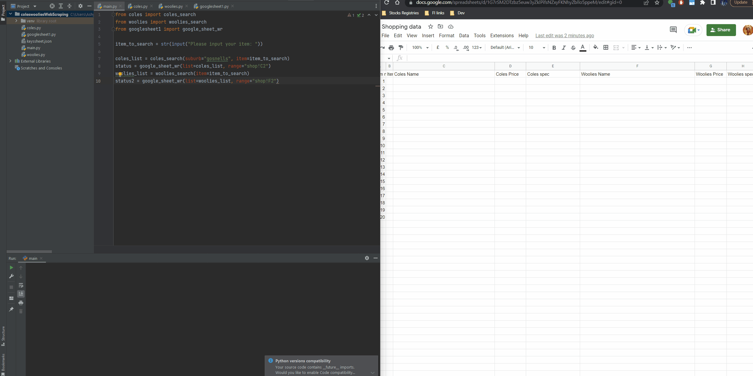 GitHub - AshyBoy91/ColesVsWooles_Web_Scraping: Automated Web Scraping ...
