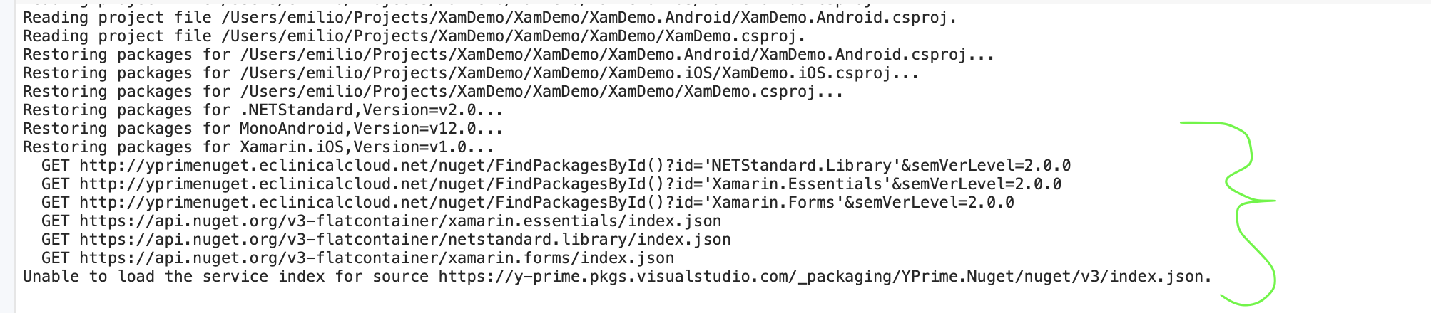 [Bug]: Package Manager uses and invalid url to restore packages · Issue ...