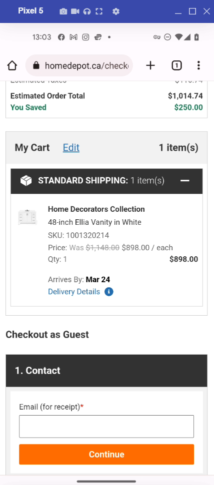 www.homedepot.ca - API error when trying to checkout · Issue #119925 ...
