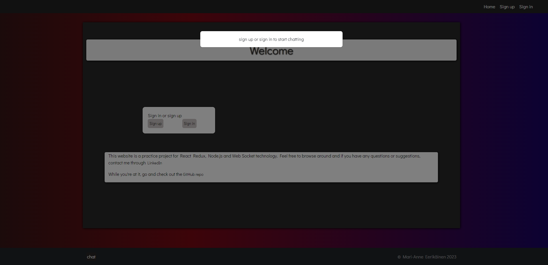 Github Maeeri Chat App