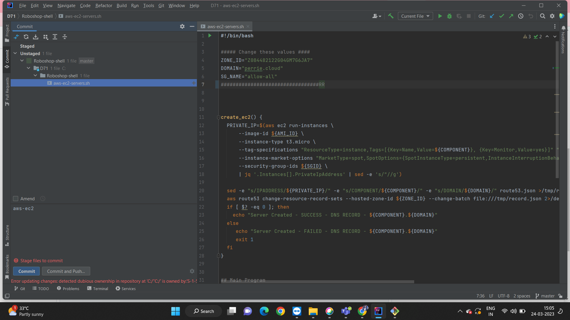 Iam not able push the code intellej code editer to github ...