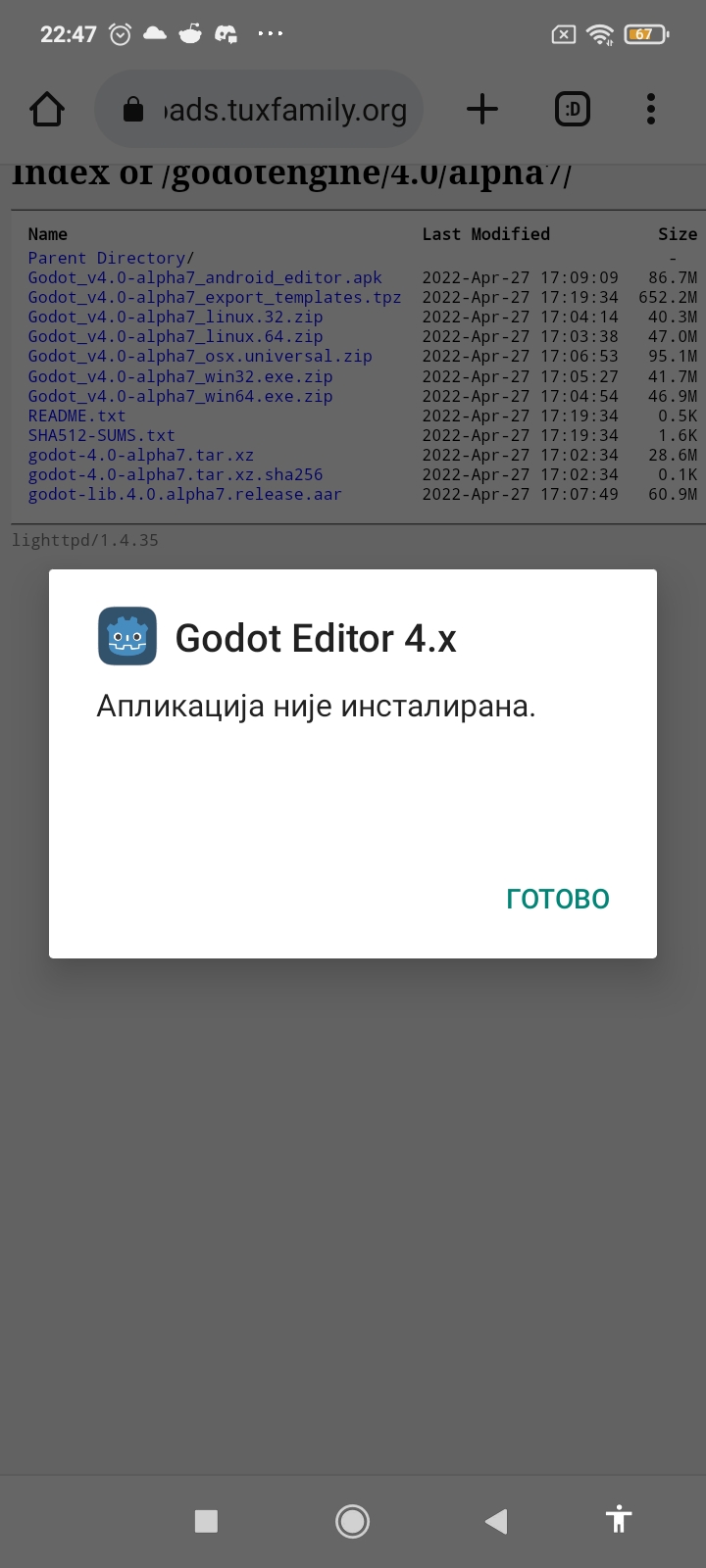 Not being able to install android version · Issue #61791 · godotengine ...
