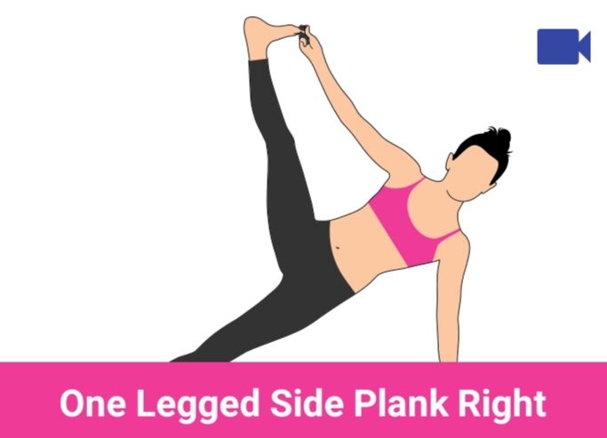 one legged side plank right