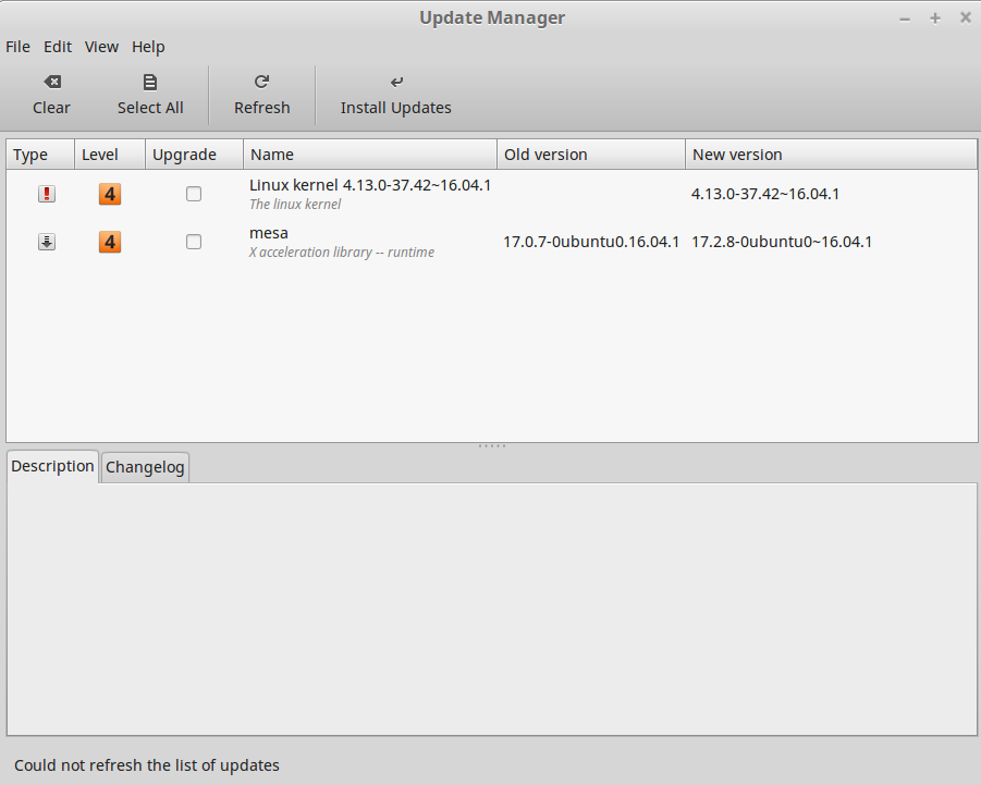 could not refresh the list of updates · Issue #337 · linuxmint ...