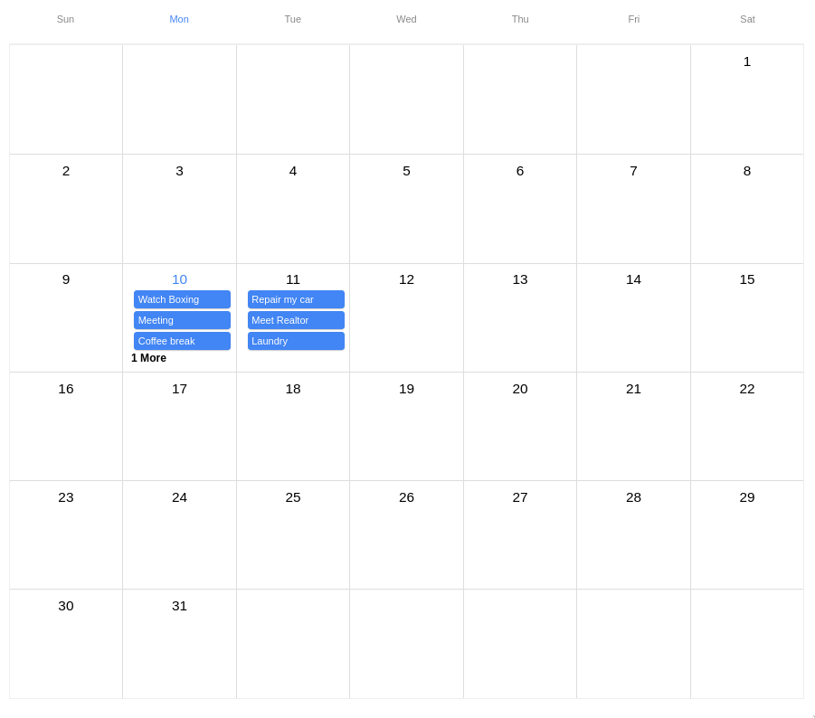 react native big calendar npm