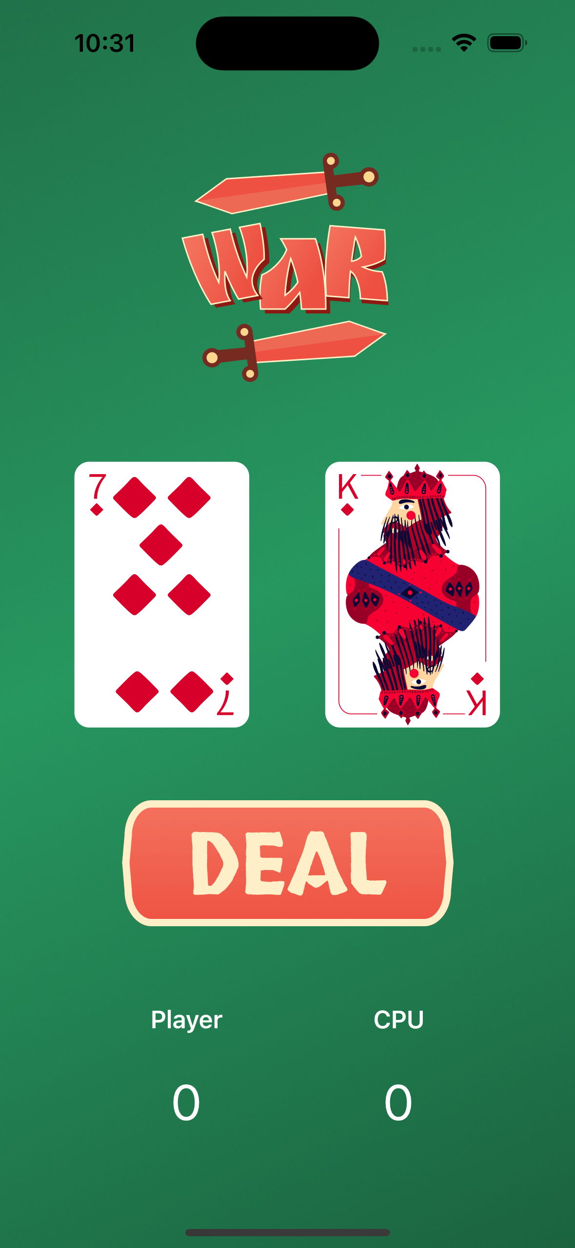 GitHub - MattSolutions/War-Card-Game