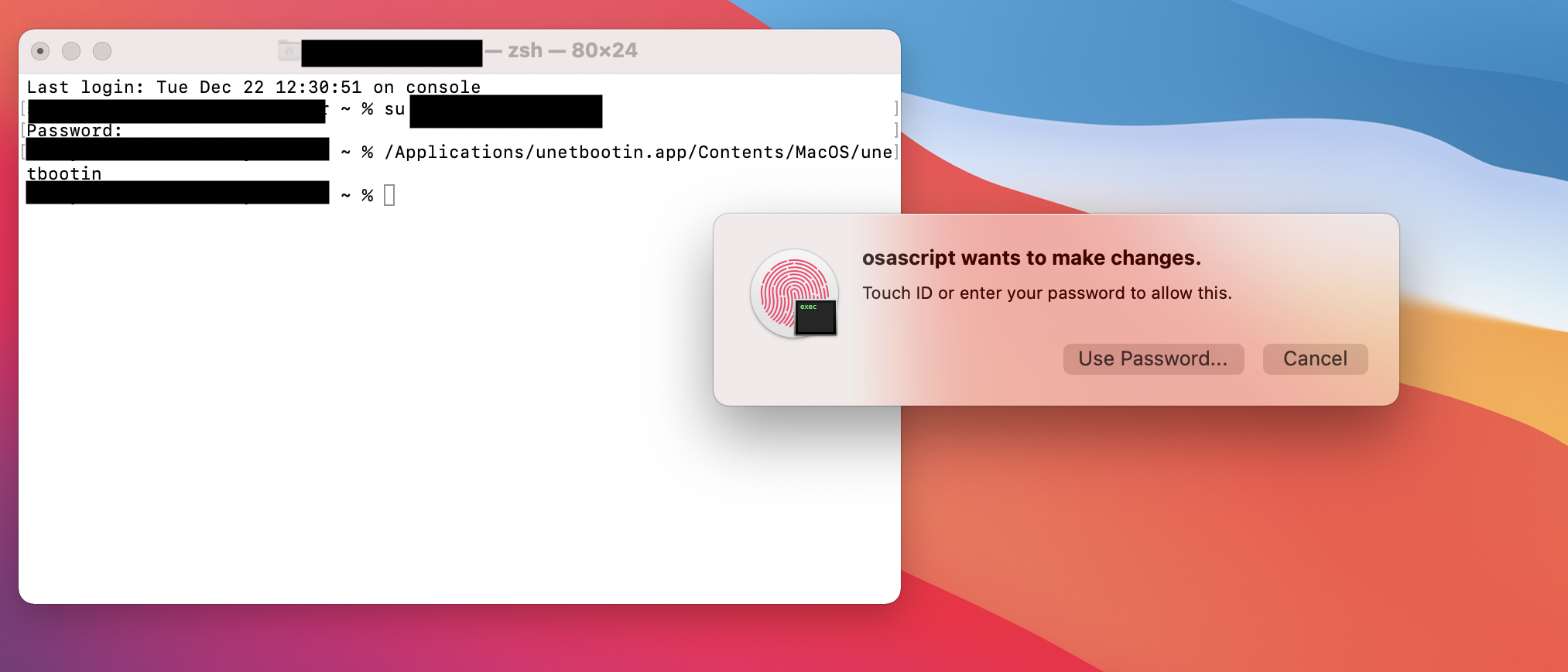 made windows usb with unetbootin for mac, nothing on select sceenbut default