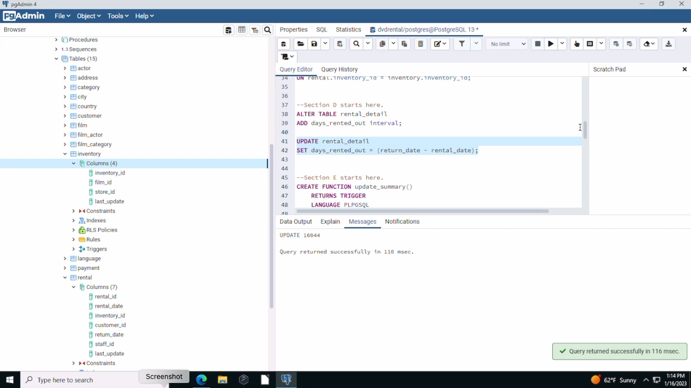 GitHub - kushmirc/DVDRental: A database project in PostgreSQL analyzing ...