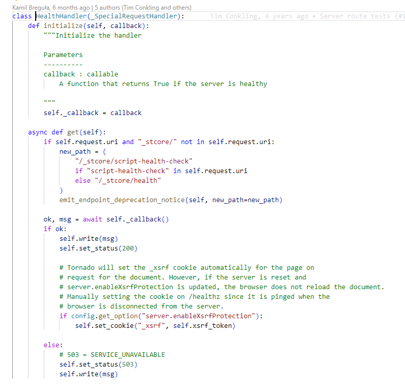 Health check endpoint seems to break when deployed in certain cloud
