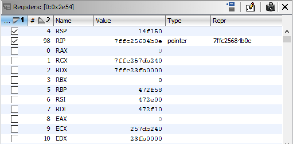 [Debugger]: RAX displayed as 