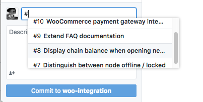 Feature Request: When referencing issue # in commit summary, show the ...