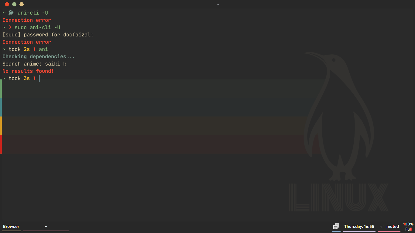 Connection error · Issue #1044 · pystardust/ani-cli · GitHub