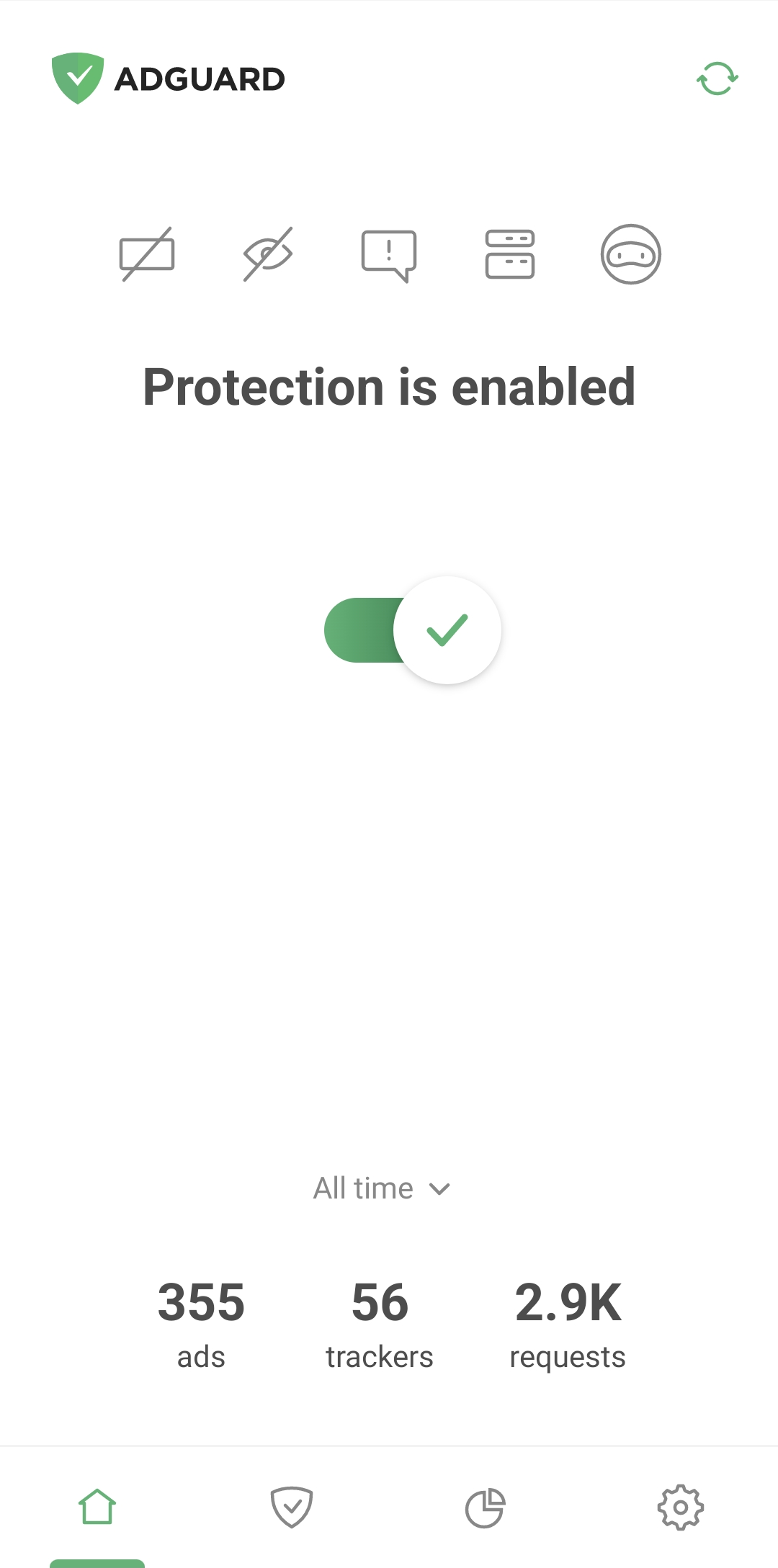 Protection state texts are missing on the Home tab if only premium ...