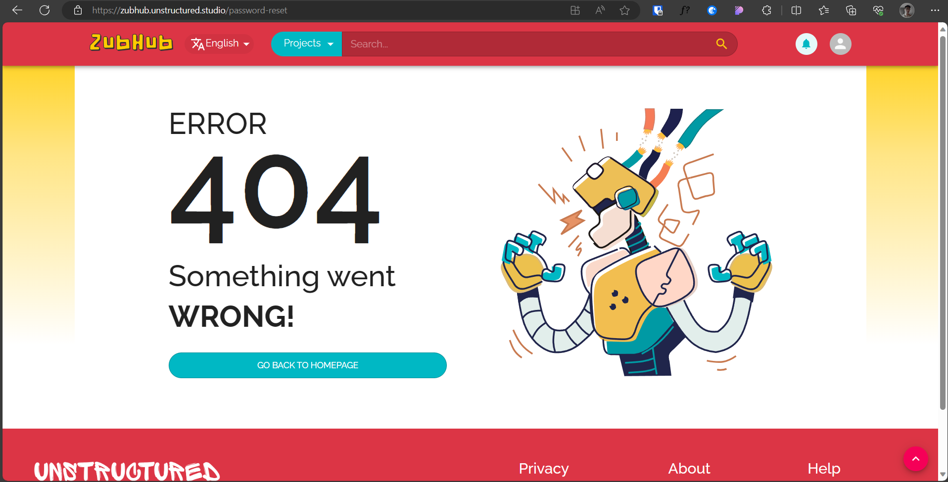 password option throws 404 error. · Issue 741