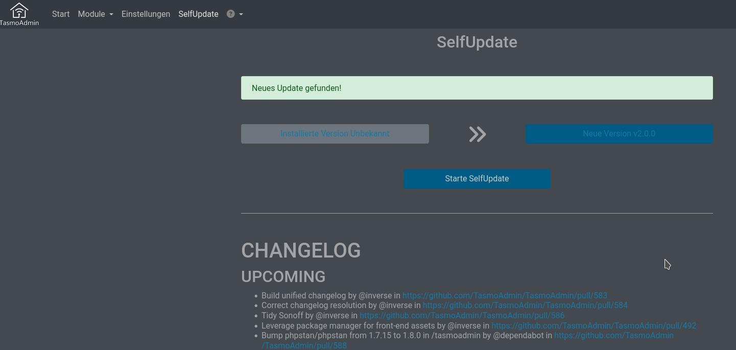 Selfupdate on 2.0.0beta6 · Issue #552 · TasmoAdmin/TasmoAdmin · GitHub