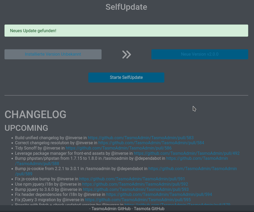 Selfupdate on 2.0.0beta6 · Issue #552 · TasmoAdmin/TasmoAdmin · GitHub