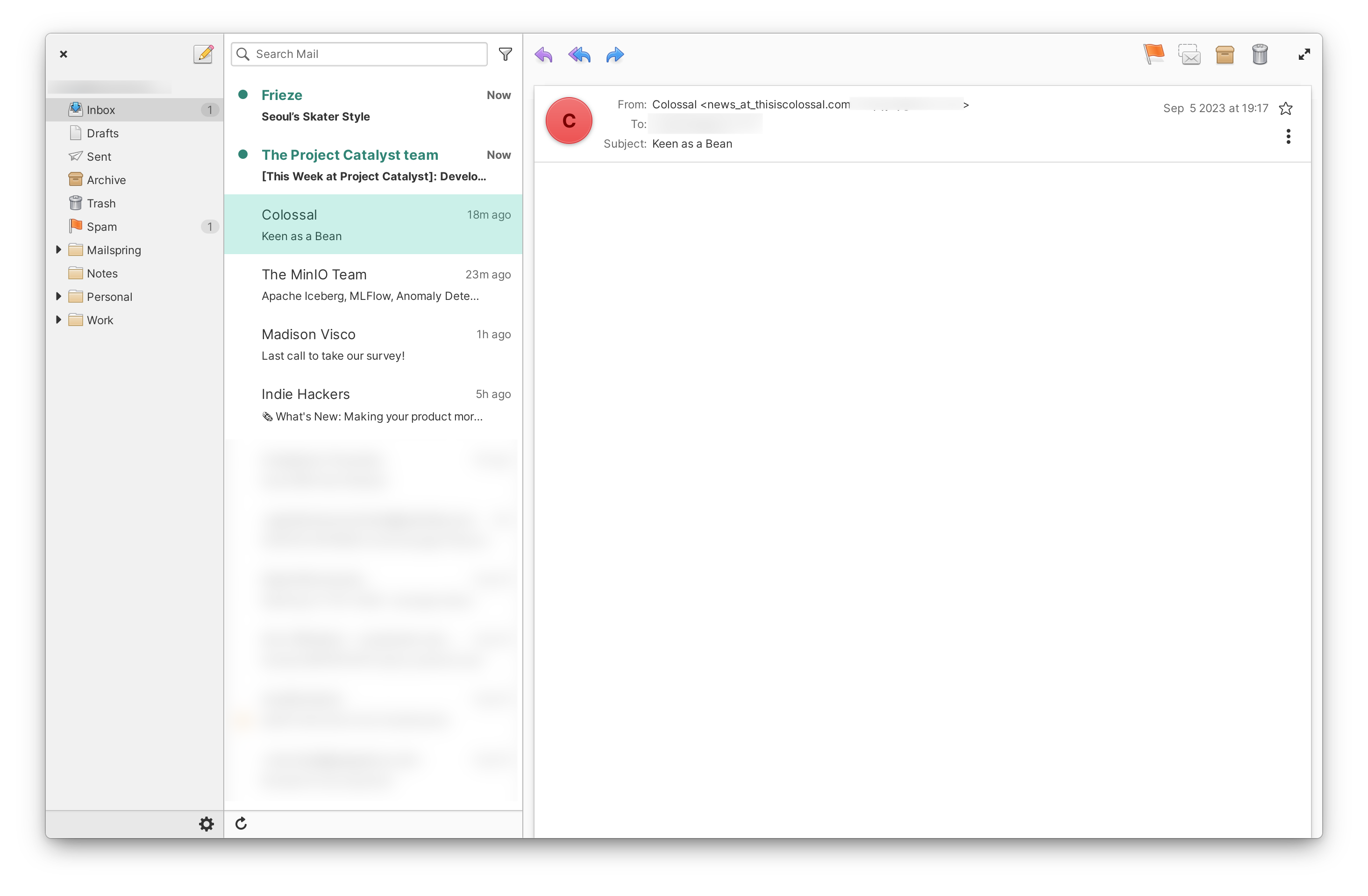 Many mails flash to white after opening · Issue 950 · elementary/mail