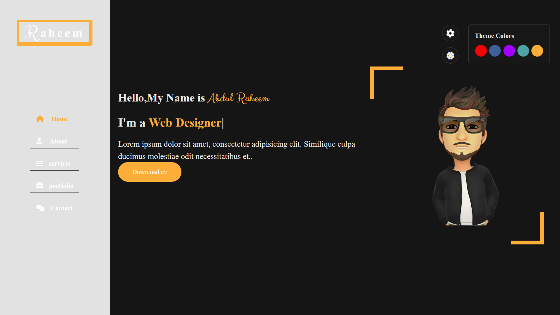 GitHub - Raheem02/Portfolio-Website-2: Portfolio Website