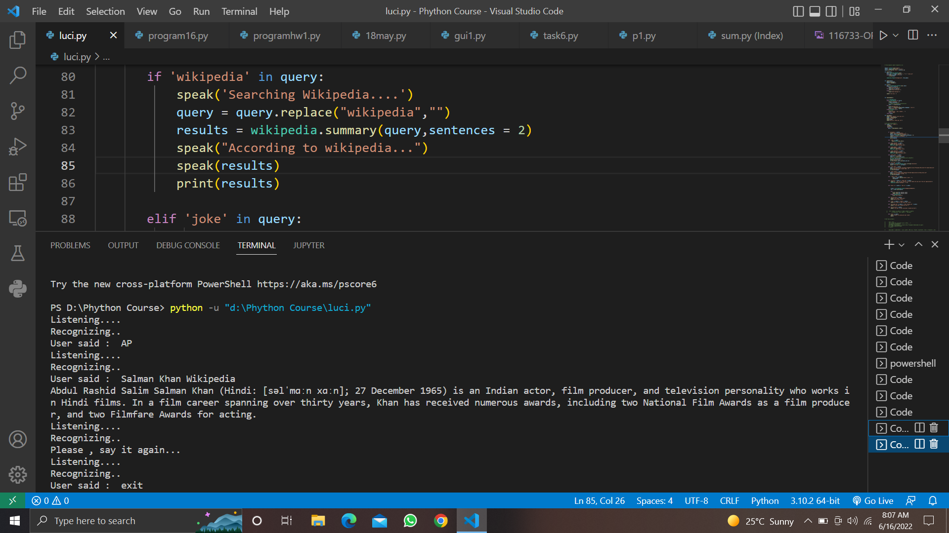 GitHub - Atulp12/Luci: Voice Assistant using Python