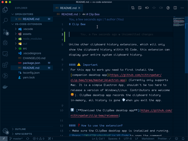ClipBee VS Code extension