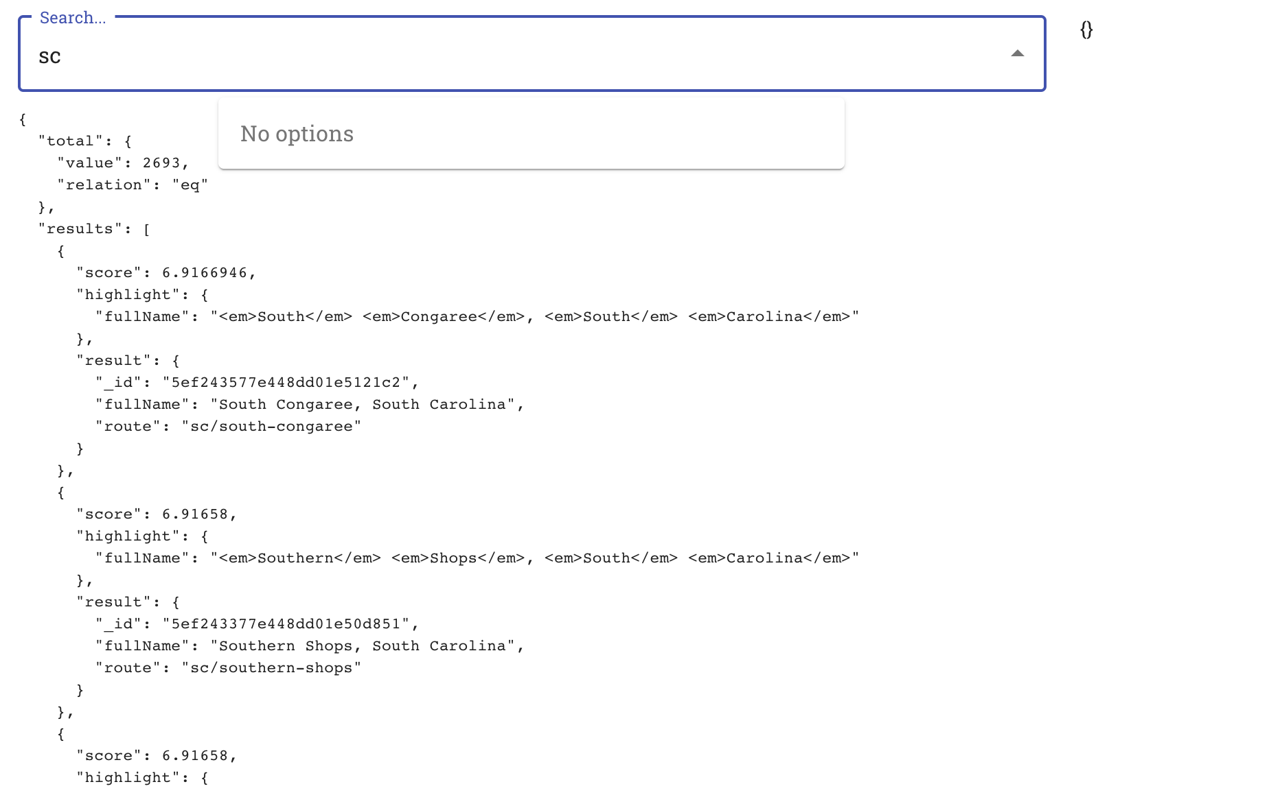 Autocomplete is not showing options even though they exist · Issue ...