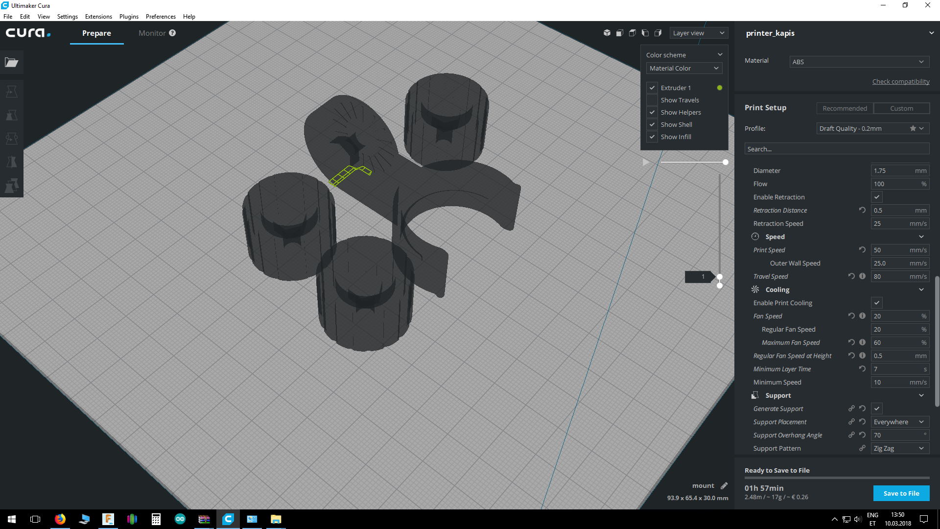 [3.2.1] when supports are enabled, first layer will print only supports ...