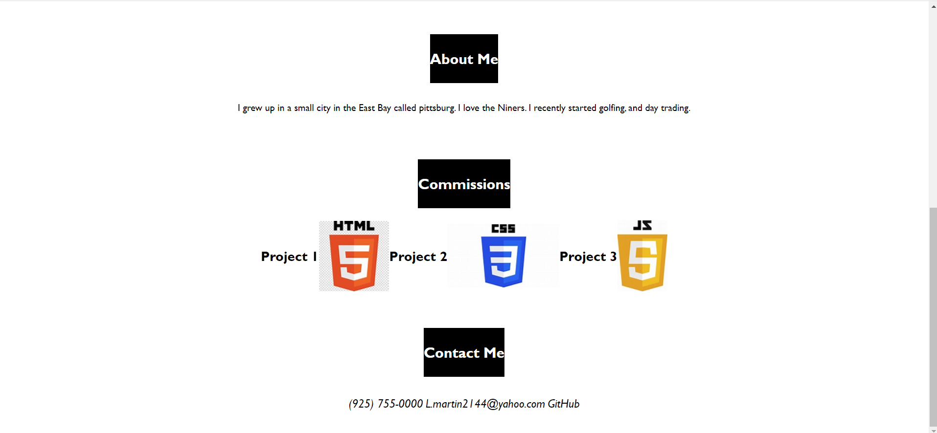 GitHub - lmartin214/AdvancedCSS_Portfolio: first attempt at css while ...