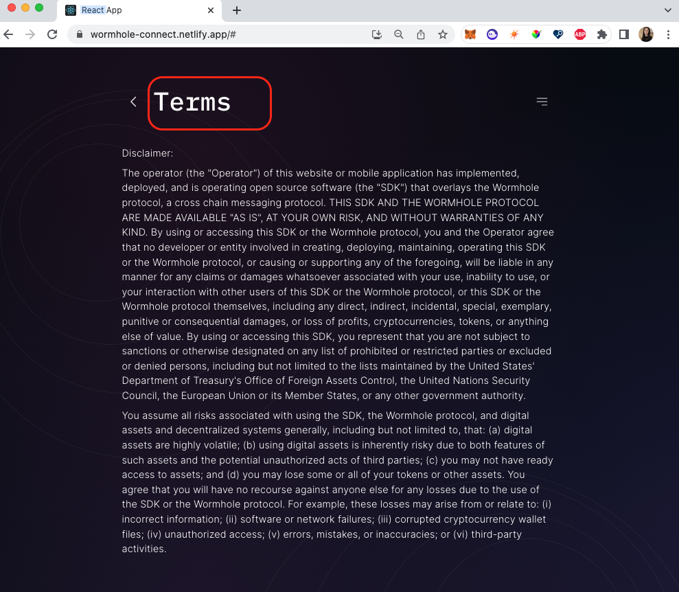 [QA] Improvement: Use the same name for “Terms of Service” on different ...