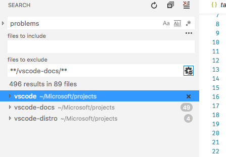 Cannot exclude root folders while searching · Issue #50638 · microsoft/ vscode · GitHub