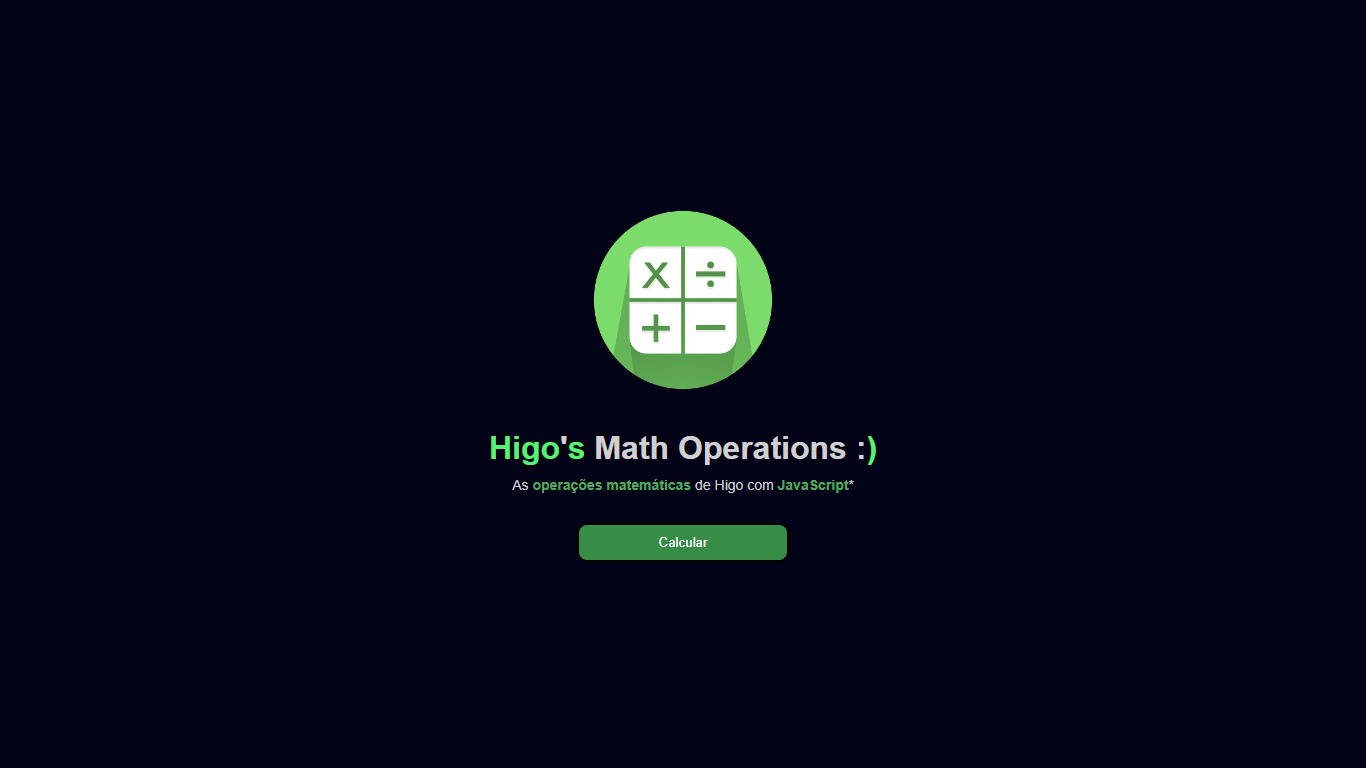 GitHub - higomoreiraq/math-operations: Operadores matemáticos 🧮 ...