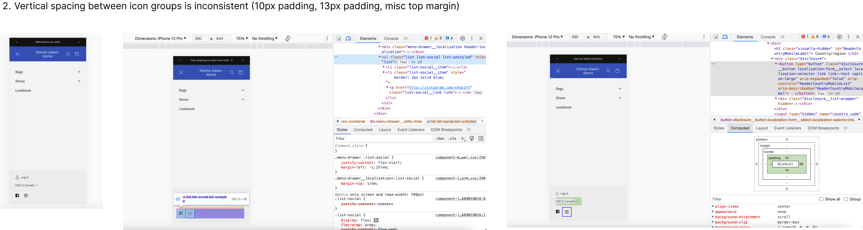 Announcement Bar, Header, and Footer Alignment Bugs · Issue #2853 ...