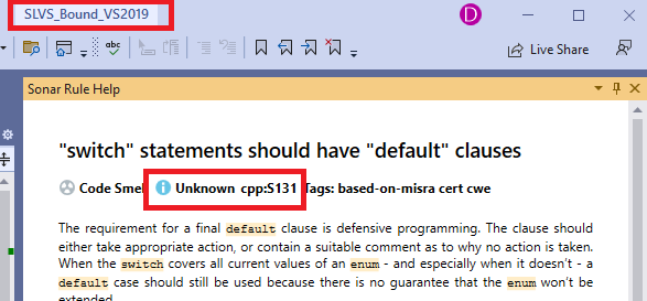 Rule help severity label and icon are not displayed correctly in ...