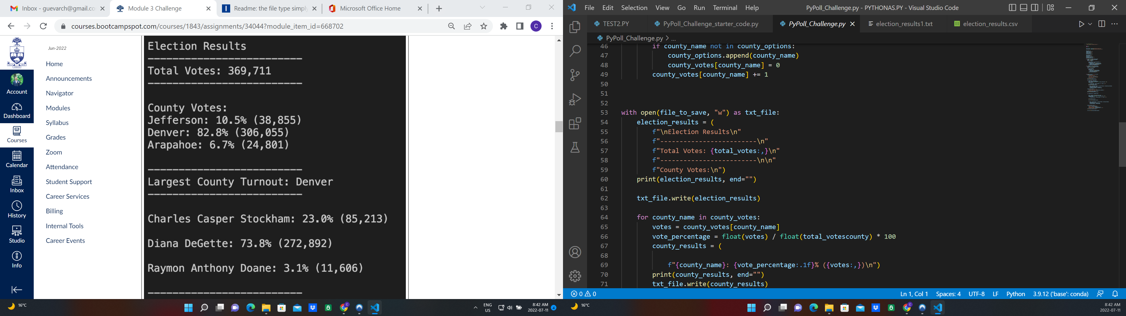 GitHub - guevarch/Election_Analysis: python assignment 1