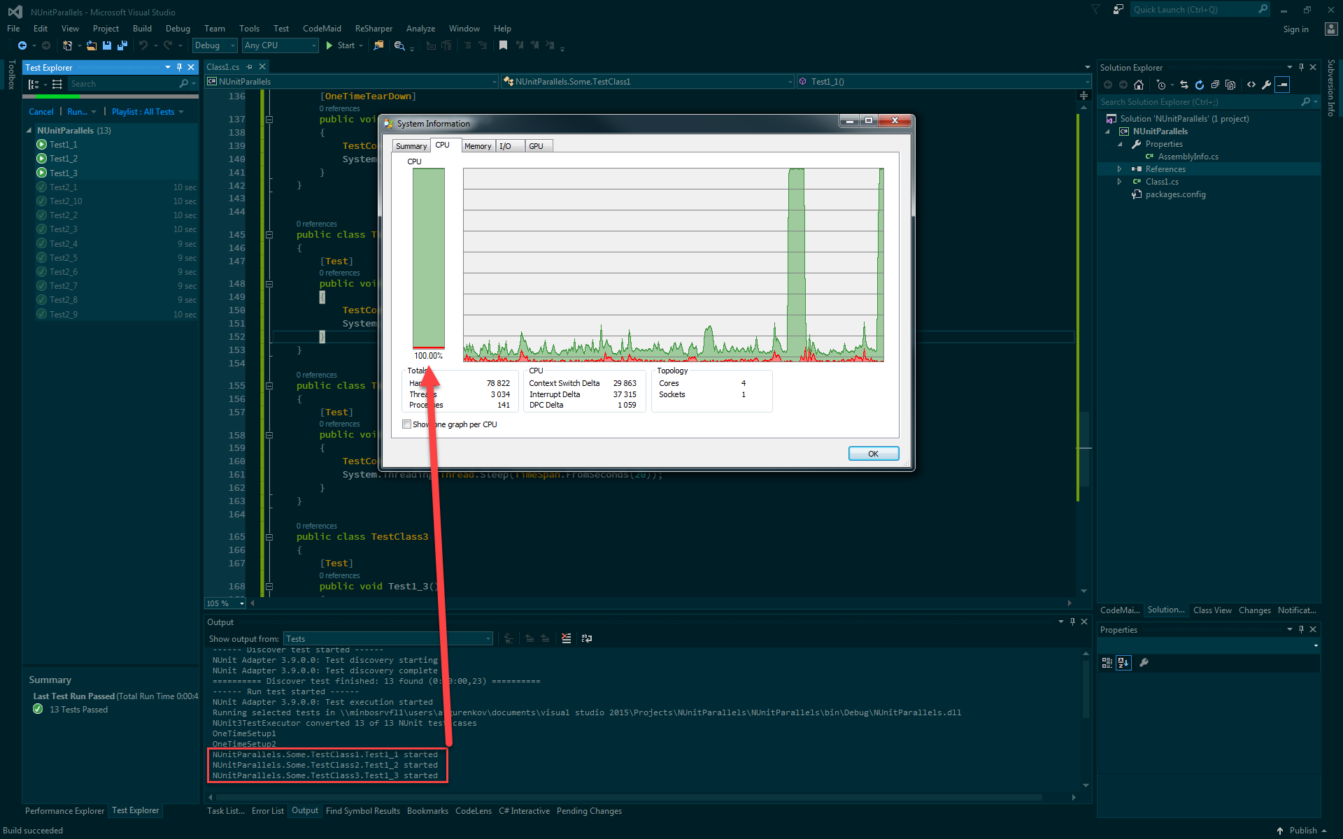Parallel tests are loading 100% CPU when nested SetUpFixture exists ...