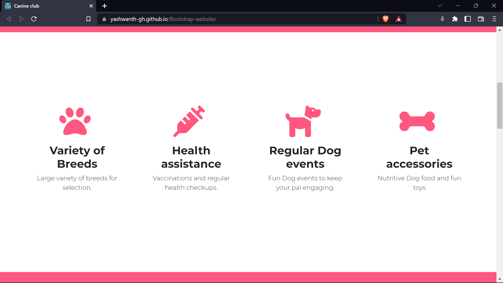 GitHub - yashwanth-gh/Bootstrap-website