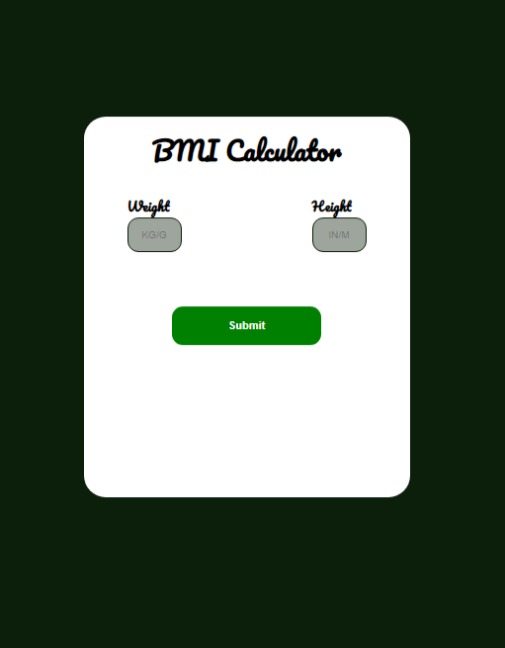 GitHub jessemaurice/BMICalculator An app that can calculate a person's BMI from the input