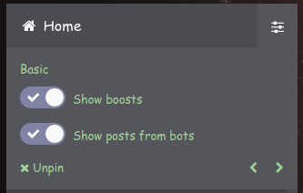 "Show posts from bots" as a column configuration option