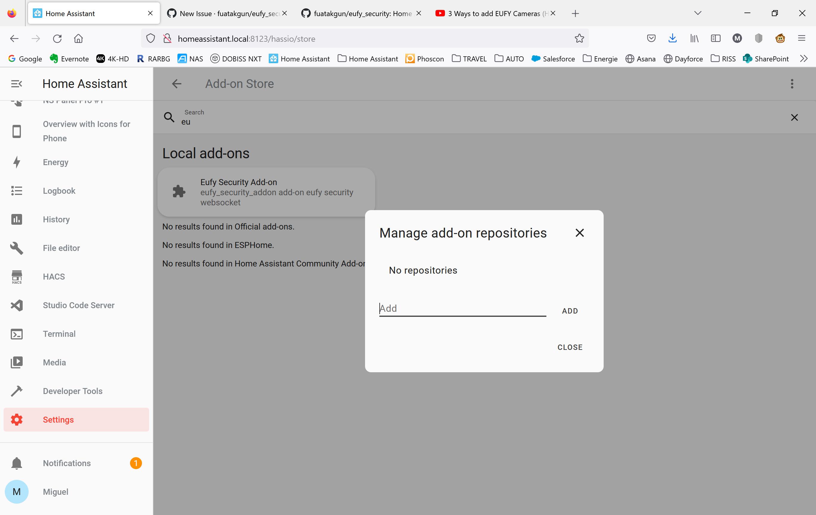 cannot install "Eufy Security WS Addon" · Issue #583 · fuatakgun/eufy ...
