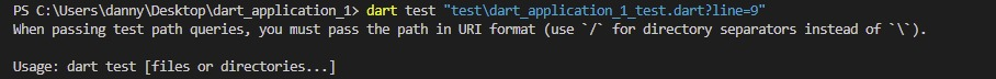 Running tests by line doesn't work on Windows · Issue #1899 · dart-lang ...