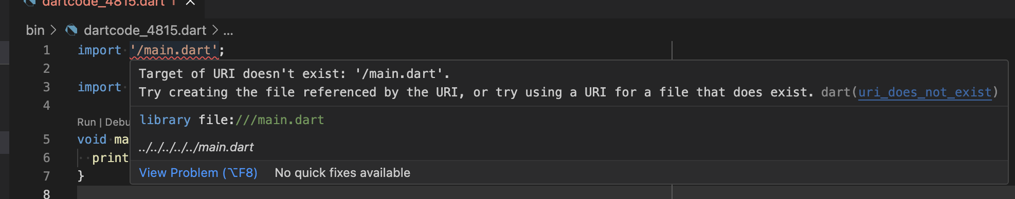 Import start with '/' cause Dart Analysis Server crash · Issue #4815 ...