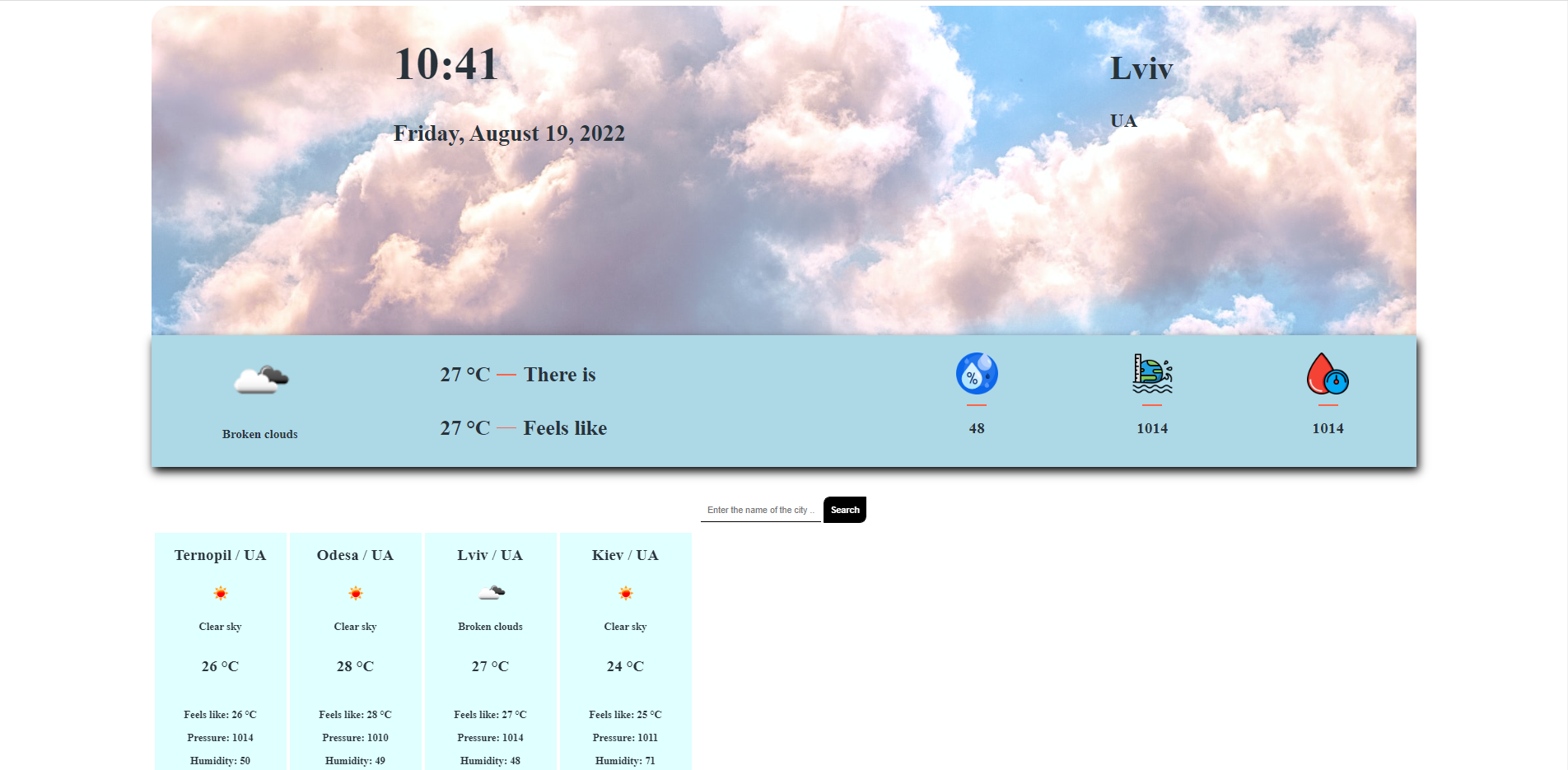 GitHub - YaroslavYanko/Weather-WebSite