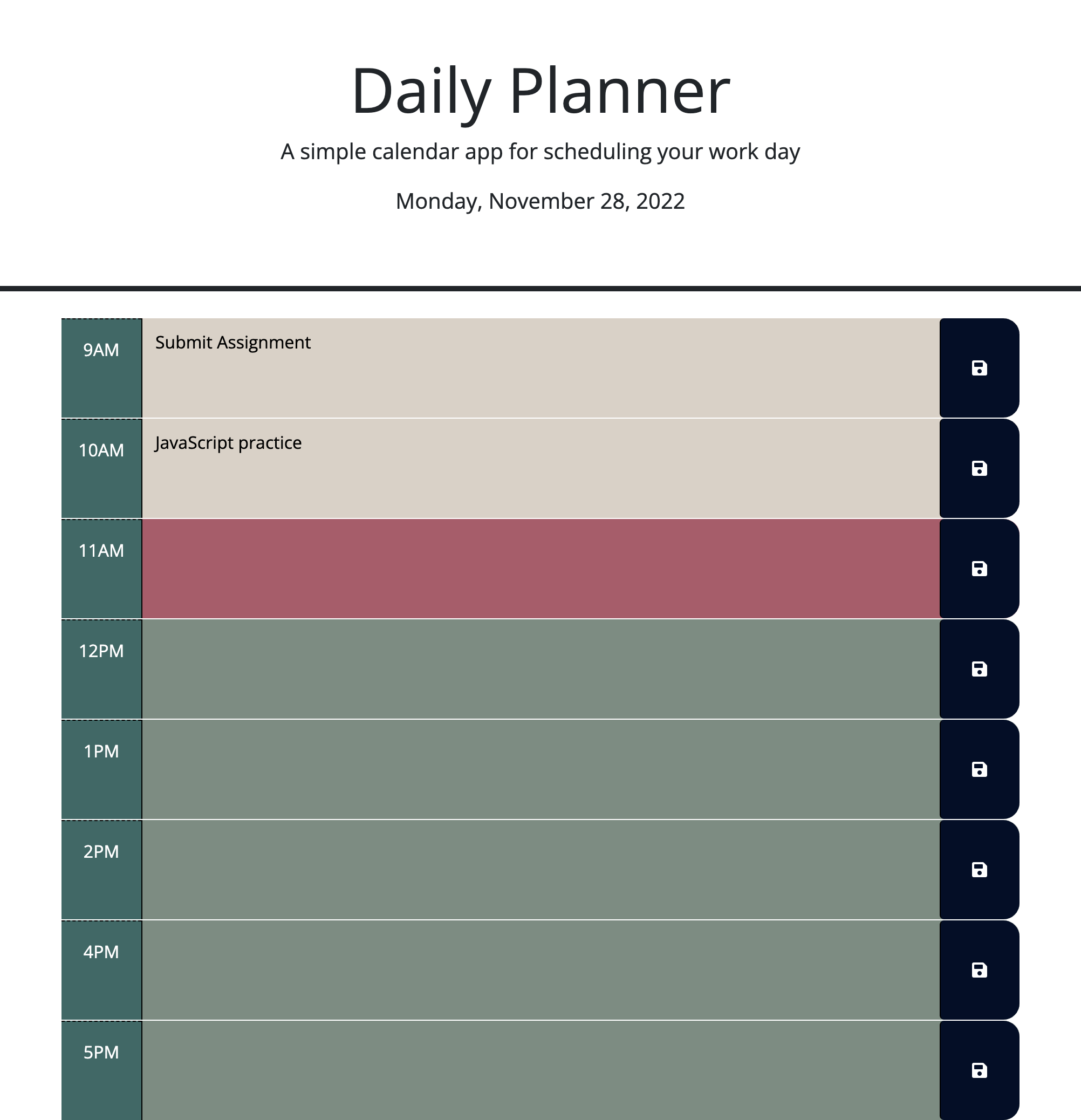 GitHub - TMortara/Daily-Planner