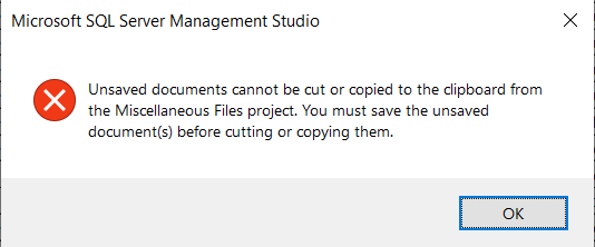 Bug - Unsaved documents cannot be cut or copied to the clipboard from ...