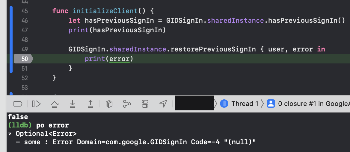 No auth in Keychain after app restart · Issue 332 · google