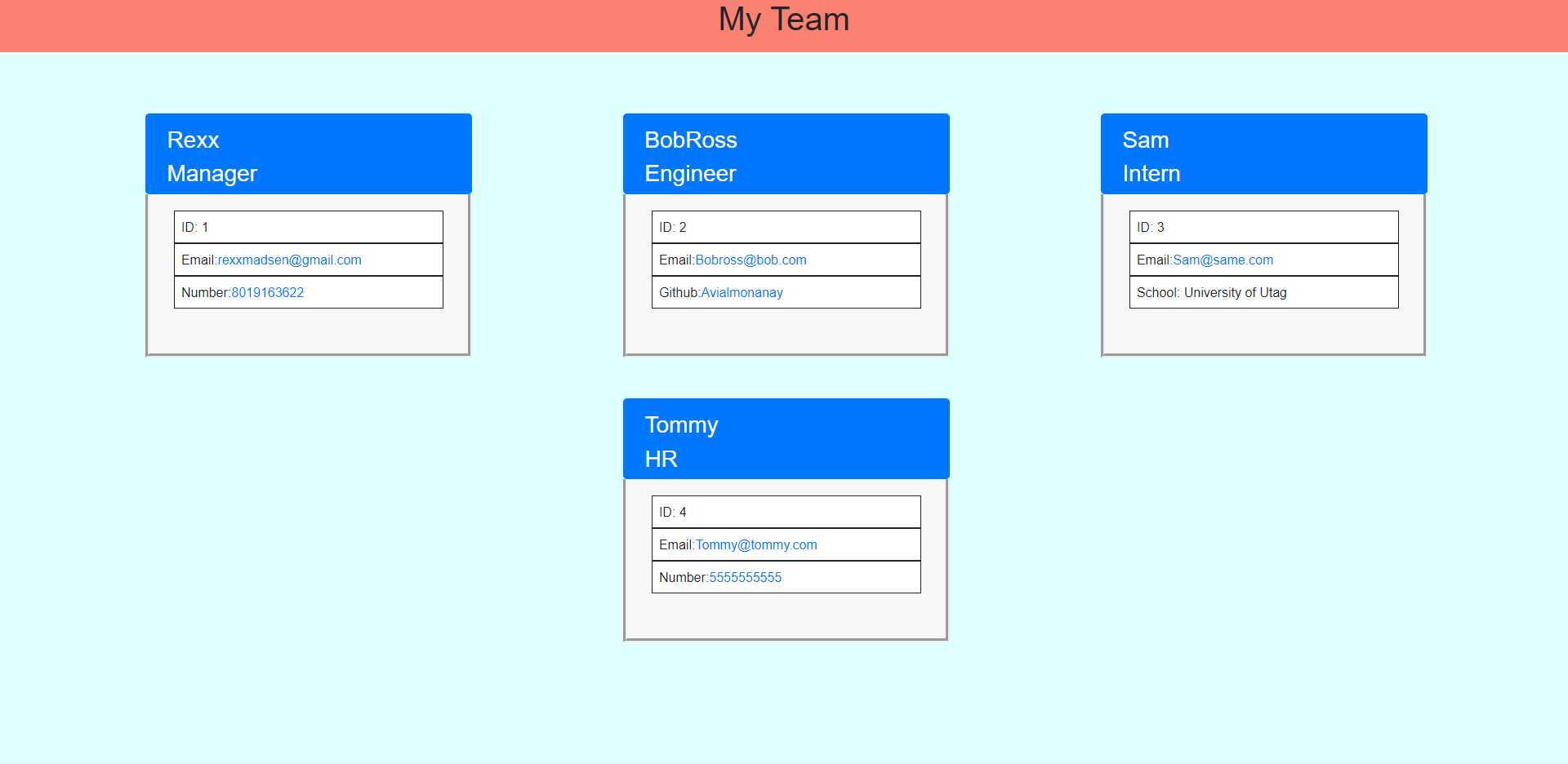 GitHub - Avialmonanay/Team-Generator: A terminal based application that ...