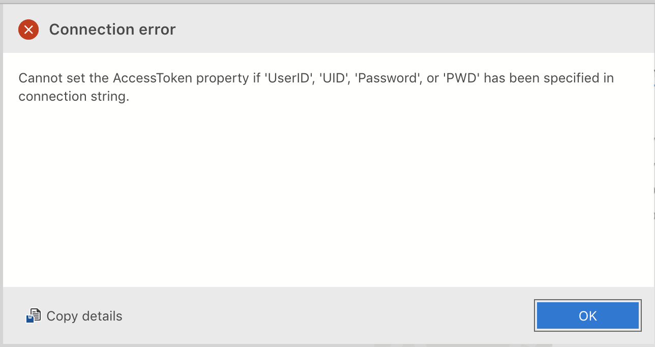 Azure: Switch from AAD auth to SQL login and get error · Issue #4977 ...