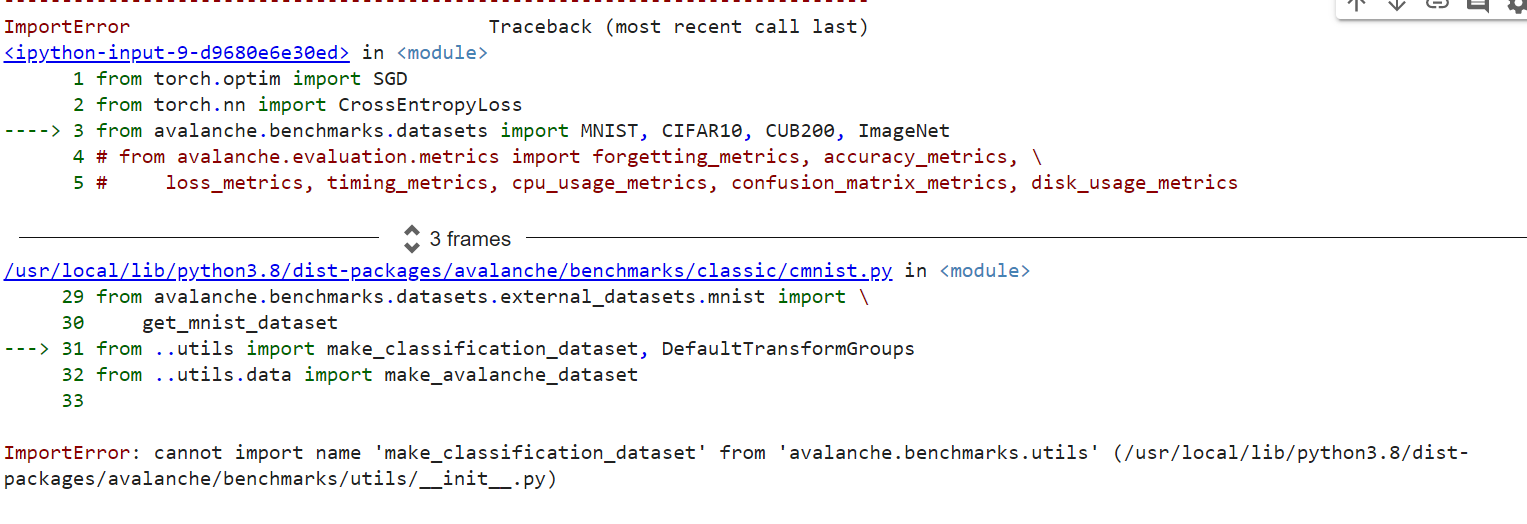 Error · Issue #1267 · ContinualAI/avalanche · GitHub